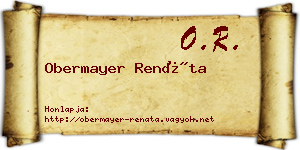 Obermayer Renáta névjegykártya