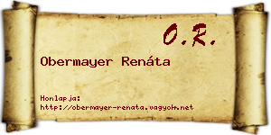 Obermayer Renáta névjegykártya