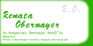 renata obermayer business card